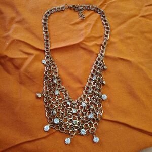 Paparazzi Gold Necklace with Crystal Charms